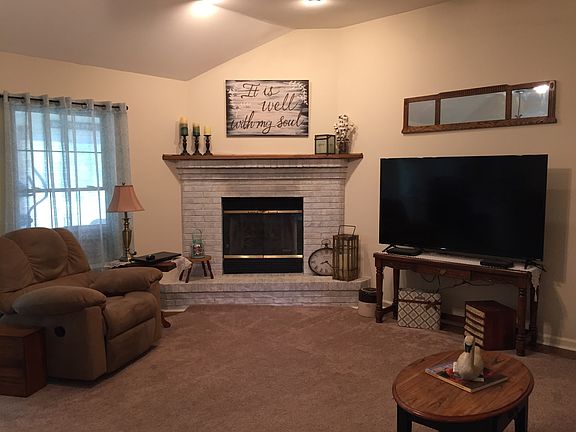 Gas fireplace in living room