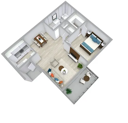 Floor plan 1X1 - A1 R
