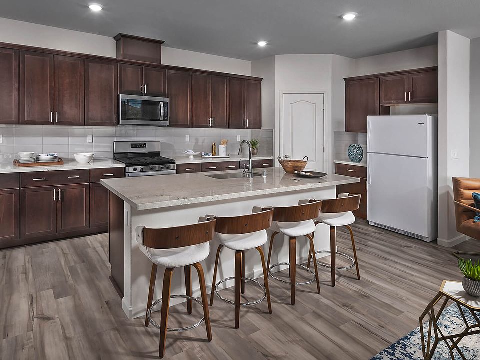Residence 2 kitchen modeled at a nearby Meritage community.