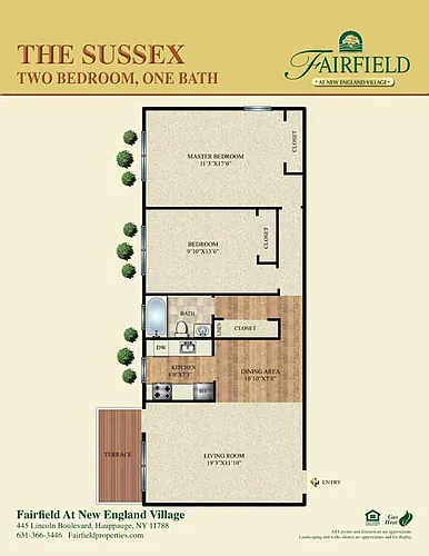 Floor plan The Sussex Two Bedroom Upper