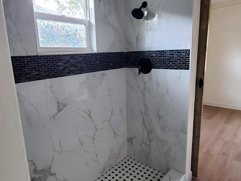 New tiled shower