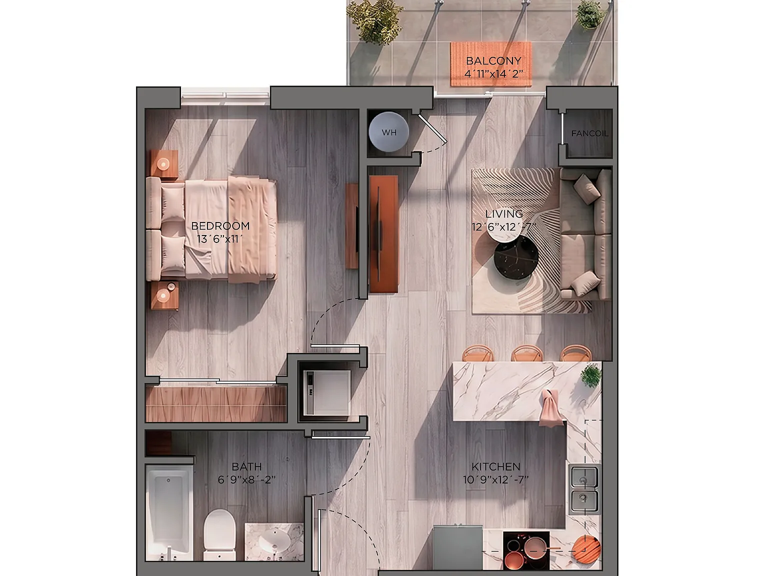 1 bed, $1,850 — Photo 4
