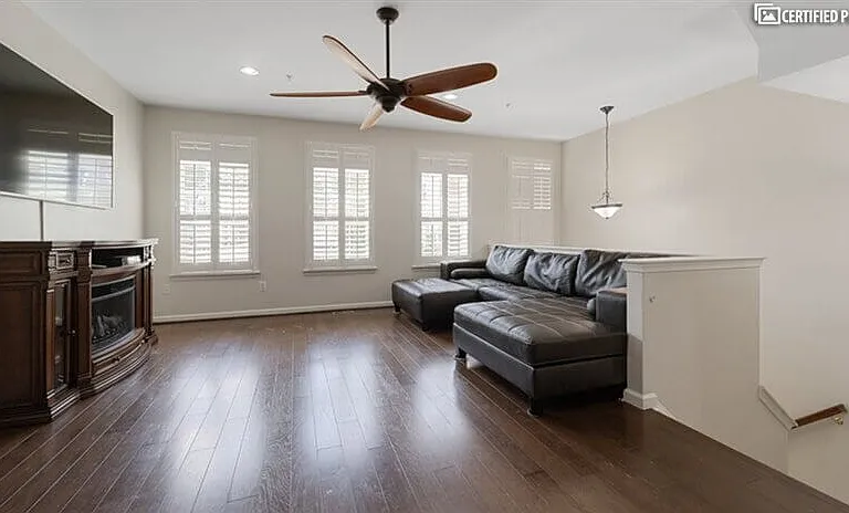 Relax by the fireplace or enjoy a movie on a 75in TV.