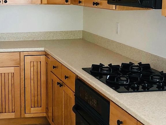 Upgraded cabinetry in the kitchen.