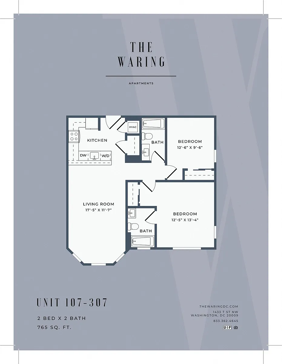 Floor plan Two Bed/Two Bath