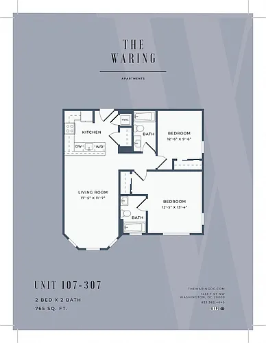 Floor plan Two Bed/Two Bath