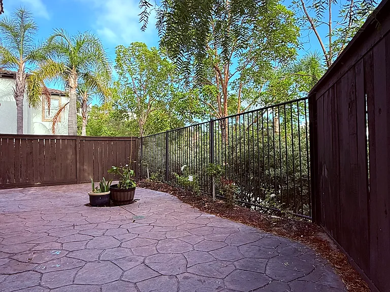 L-shape backyard