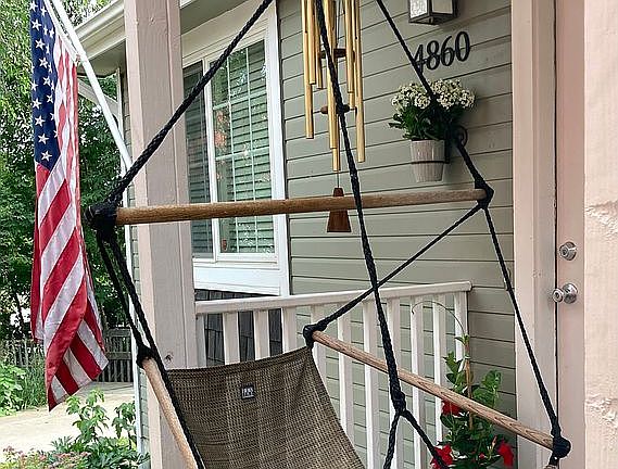 Front porch with Sky Chair