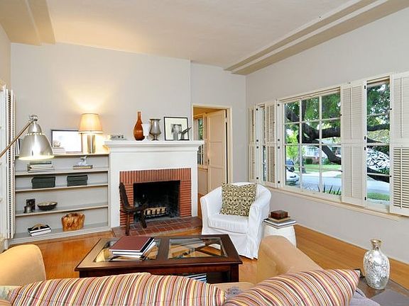 Living room with fireplace