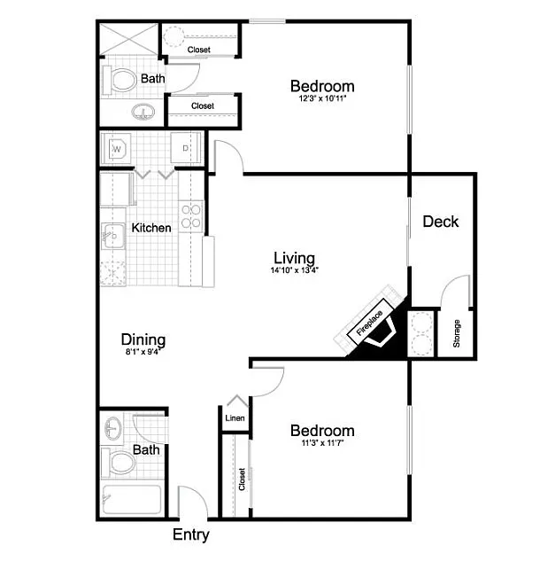 Floor plan 2x2S