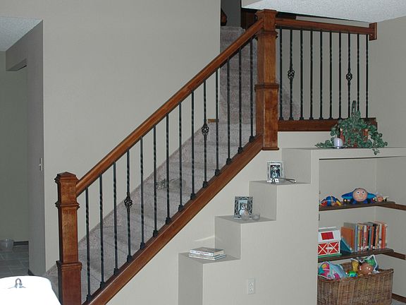 Open stairs from living room