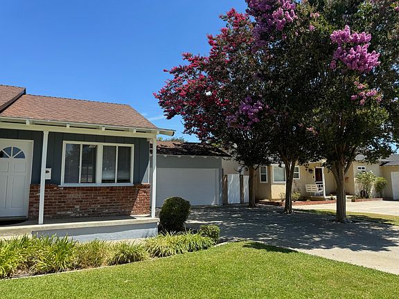 Lovely crepe myrtle trees shade the driveway