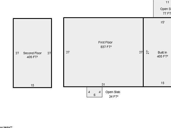Floor Plan - 400sf Master Suite