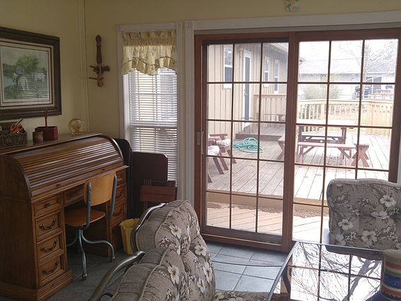 Looking from sunroom to deck