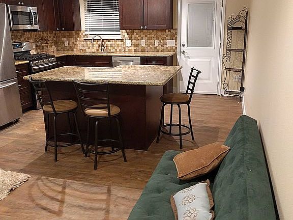 Living room and kitchen