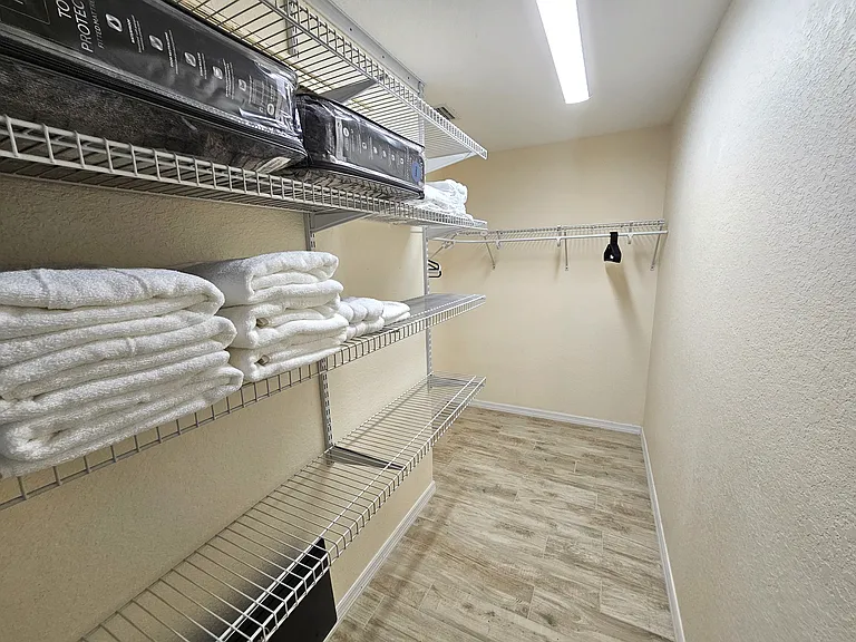 Guest bedroom walk in closet