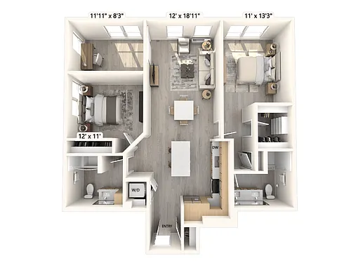 Floor plan B2D-1