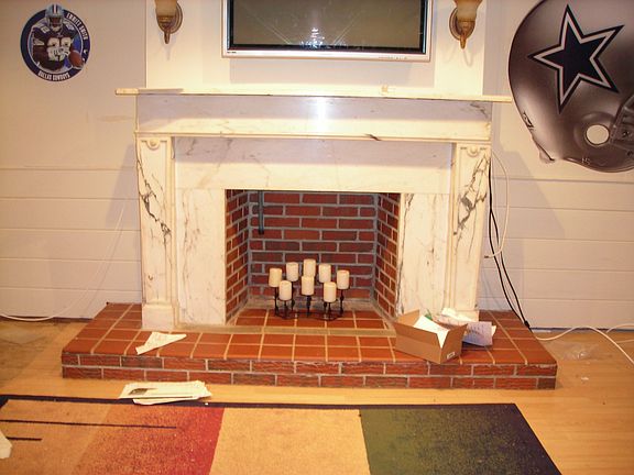 Fireplace in family room