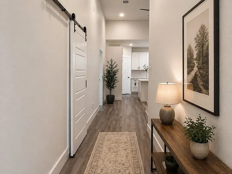 ENHANCED AND VIRTUALLY STAGED WITH AI. Suggested decorations are not found in the property.