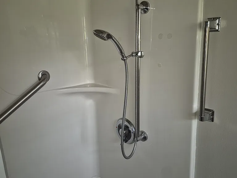 Shower in bedroom bathroom