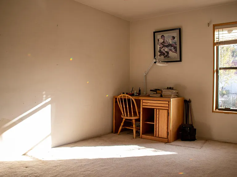 Bedroom #3, desk contains all fiber optic hub and wifi.
