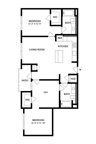 Floor plan B1B - Den