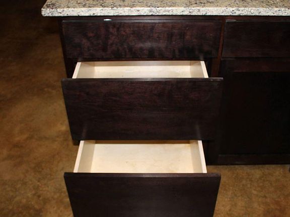 Custom cabinets with drawer space