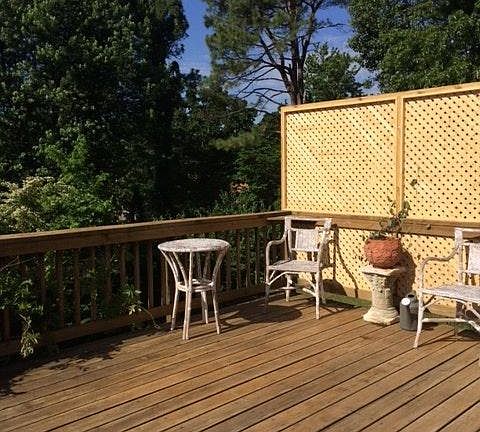 The privacy wall would be great for growing a vine.