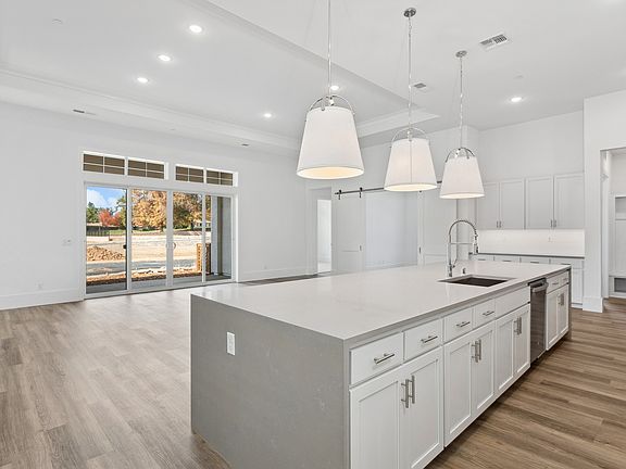 Kitchen with spacious island overlooking great room