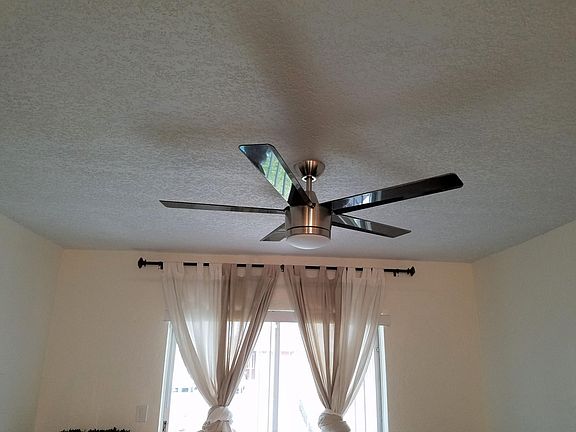 This is the new fan added in the dining-living room area. 