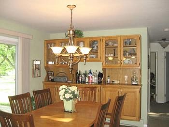 A great built in China cabinet in dining room