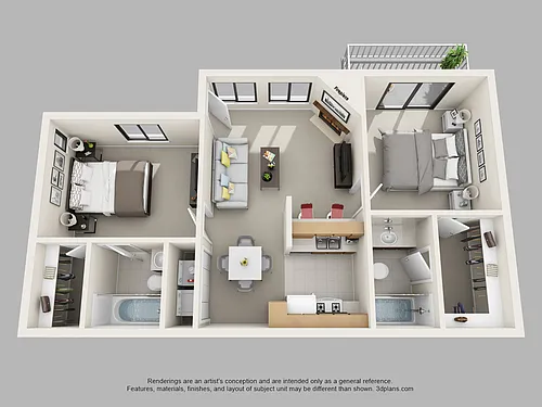 Floor plan Two Bedroom