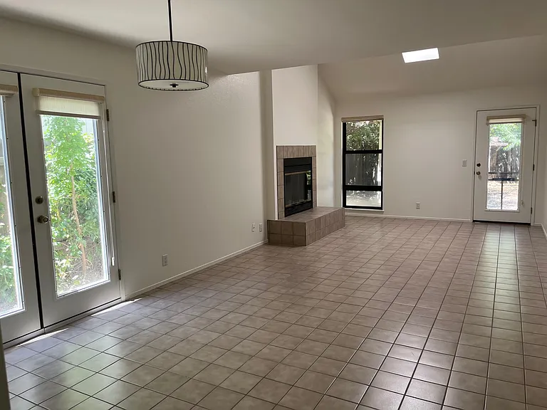 Main room looking toward backyard