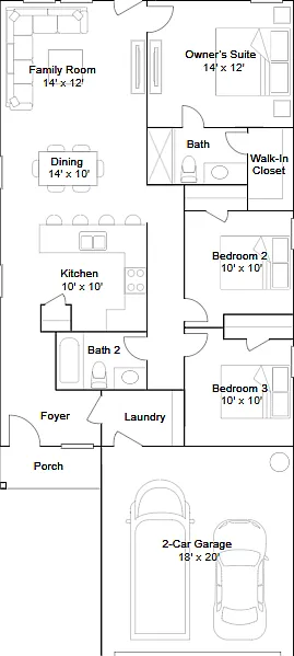 3 bed, 2.0 bath, 1266 sqft, $1,375 — Photo 3