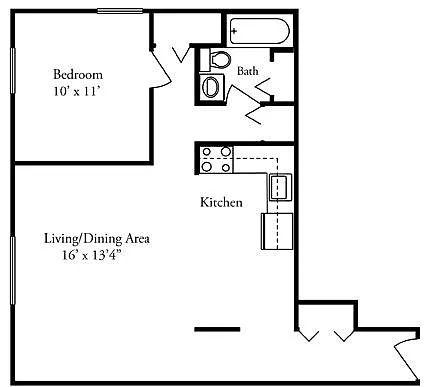 Floor plan 1 Bedroom