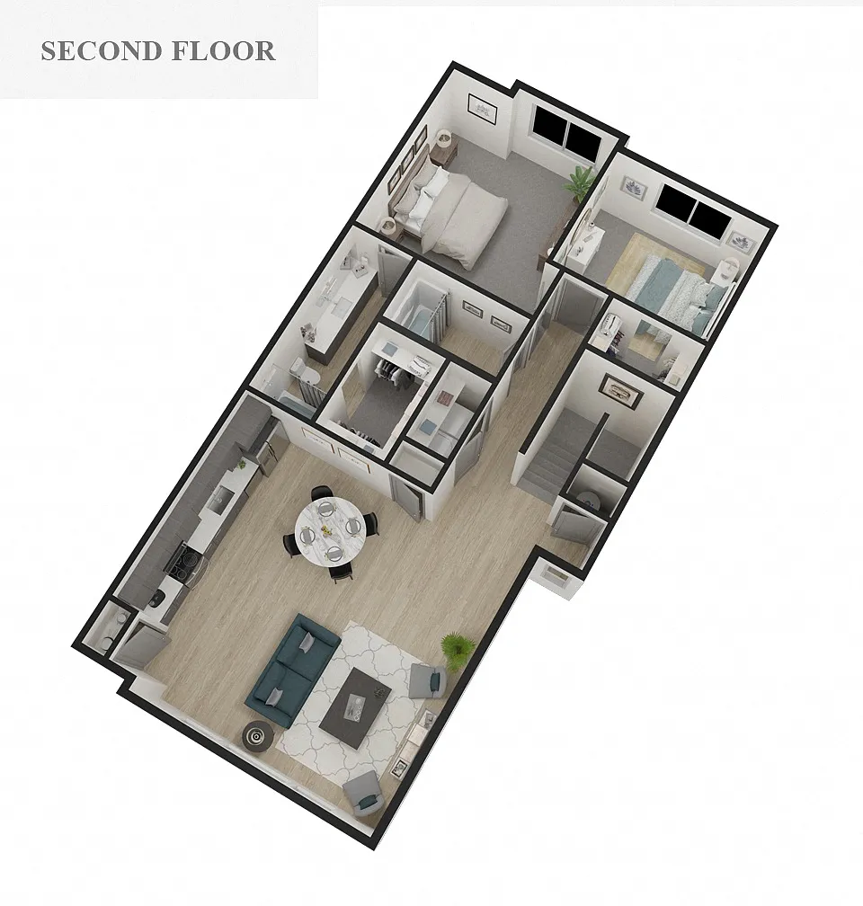 Floor plan Imperial 2-Bed 2-Car Garage