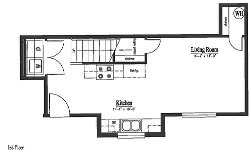 Floor plan 2x1B