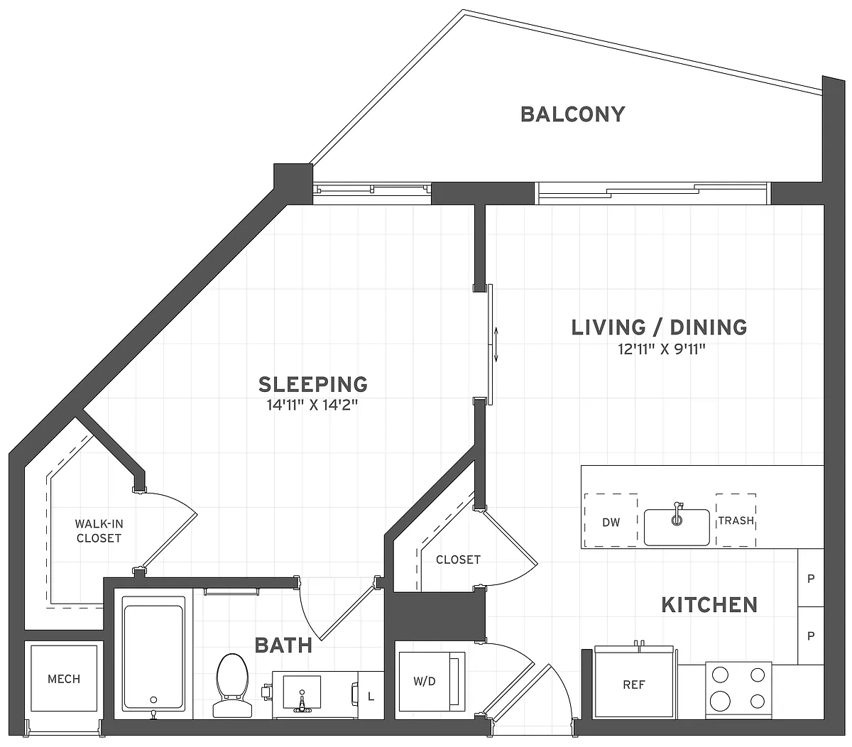 Floor plan Studio-S3