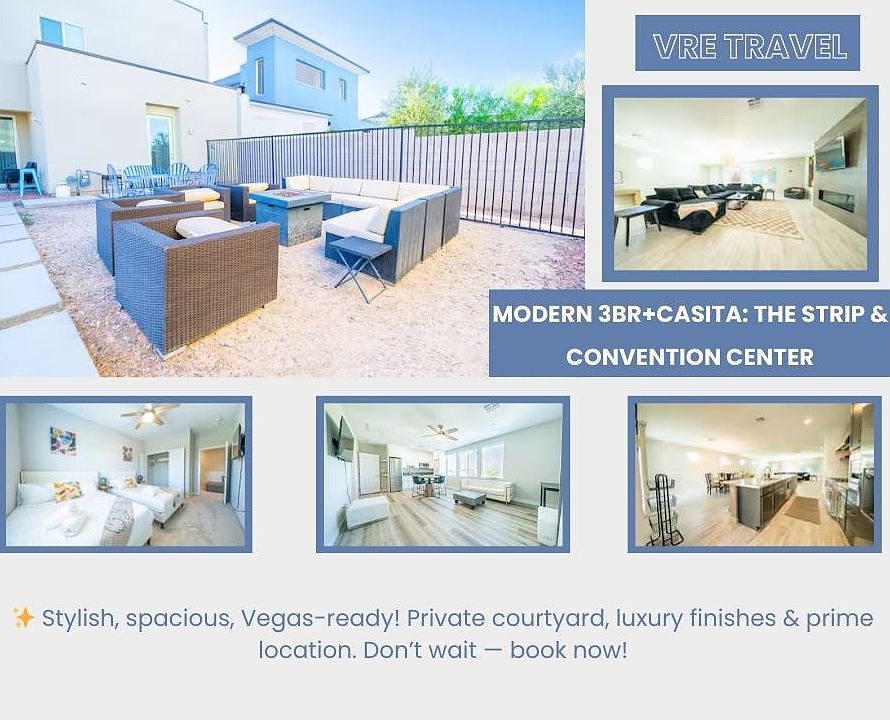 This features the wholesome of the property. Stylish, spacious, Vegas-ready! Private courtyard, luxury finishes & prime location. Don't wait-book now!