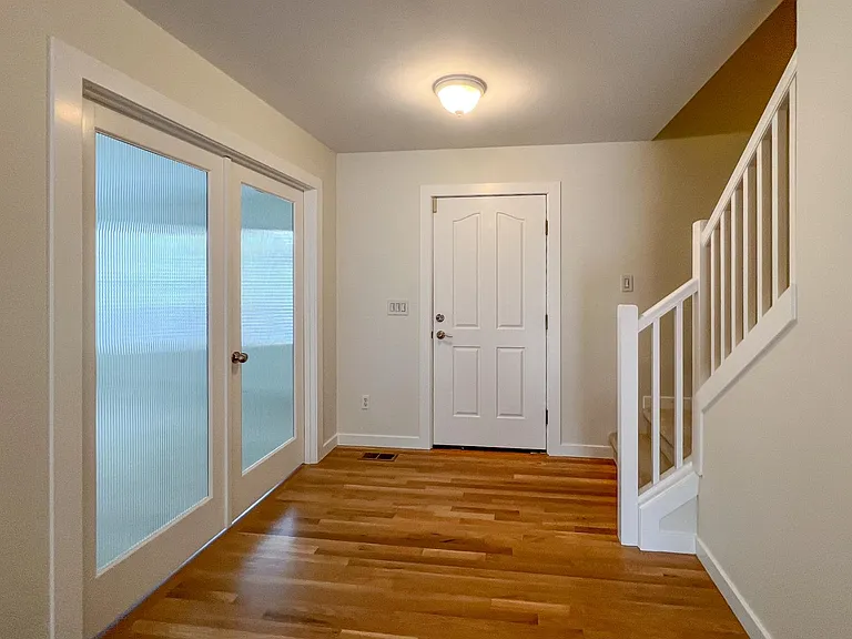 Recently refinished Hardwood flooring