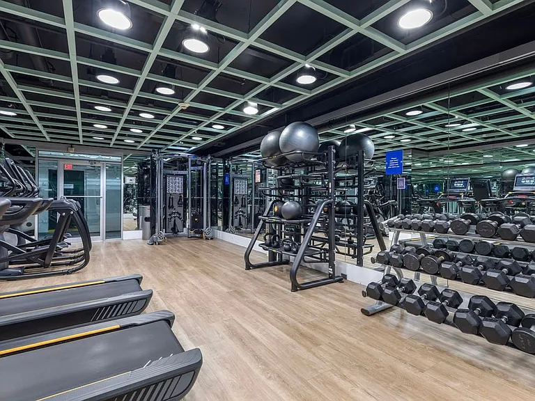 Fitness center with strength and cardio equipment