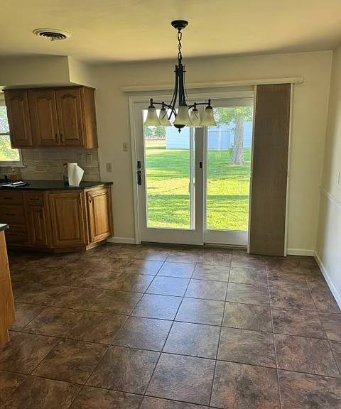 kitchen area for dining room table