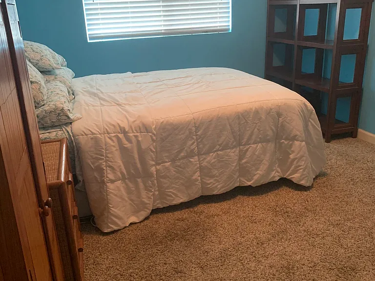 Primary bedroom with walk-in closet and private bath.