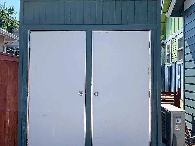 Storage shed shared.