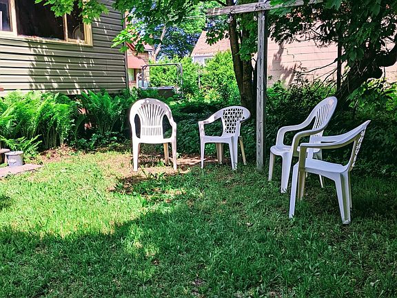 Backyard area. Lawn service provided by landlord