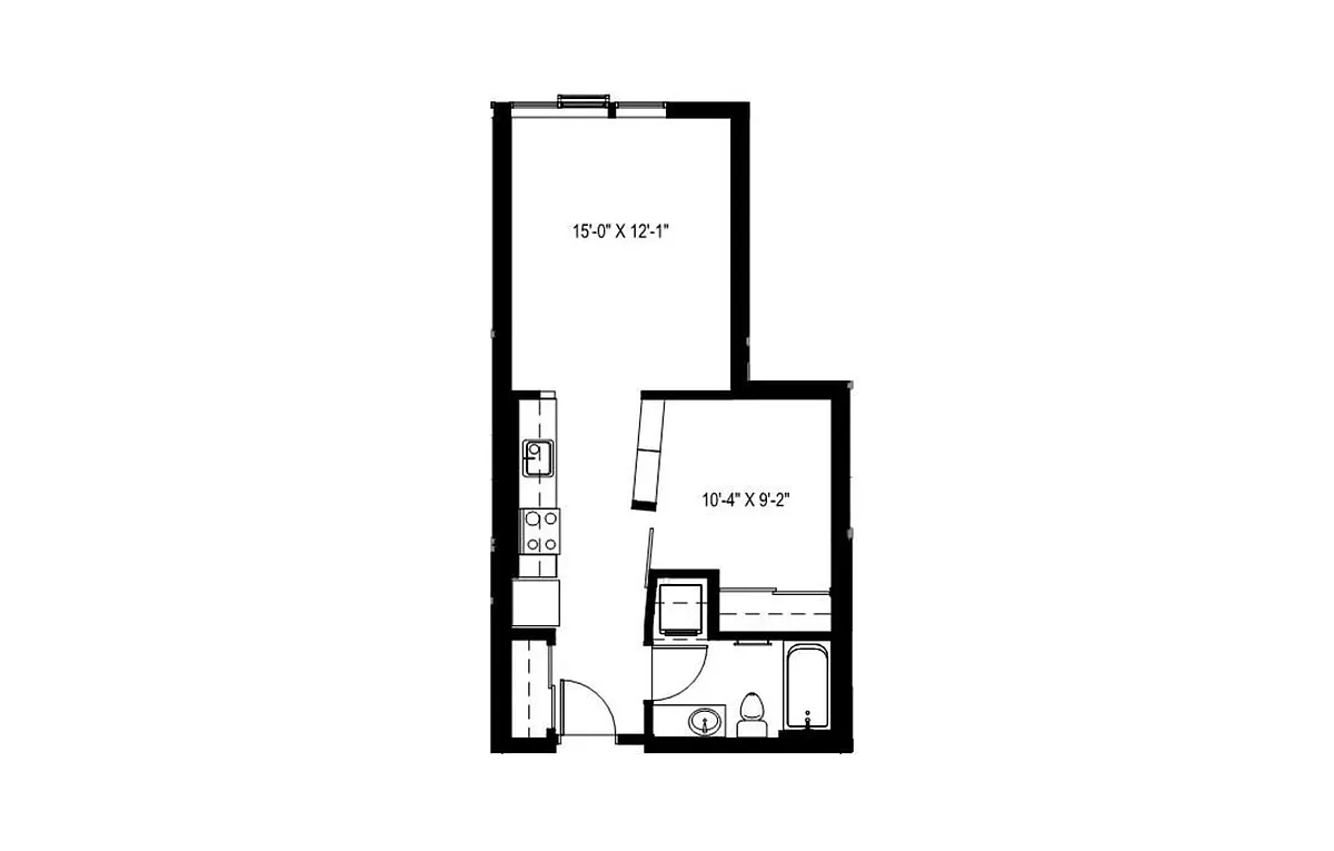 Floor plan 1 Bedroom - A14