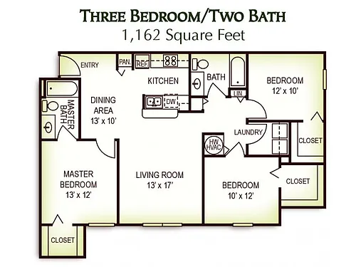 Floor plan 3 Bedroom