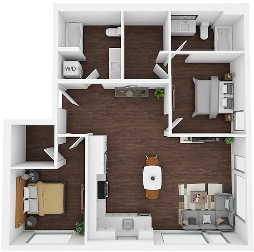 Floor plan 2 Bed/2 Bath-F12