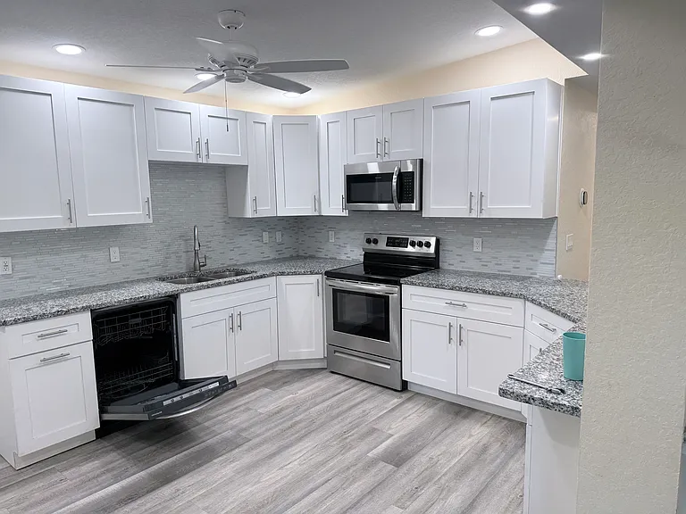 Kitchen with all stainless appliances and brand new dishwasher