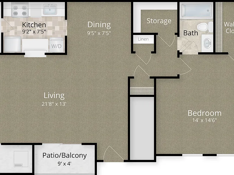 Birchwood I - 1 Bedroom/1 Bath Birchwood I - 1 Bedroom/1 Bath